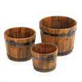 Apple Barrel Planter Trio